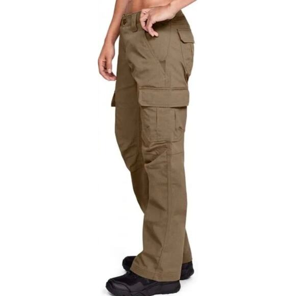 Under Armour UA Storm Tactical Pants Bayou Tan 34x30 Loose Fit Water Resistant - Picture 2 of 8